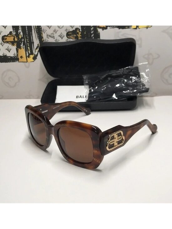 TNEW AUTHENTIC Balenciaga Tortoise Shell Sunglasses BB0069s 002